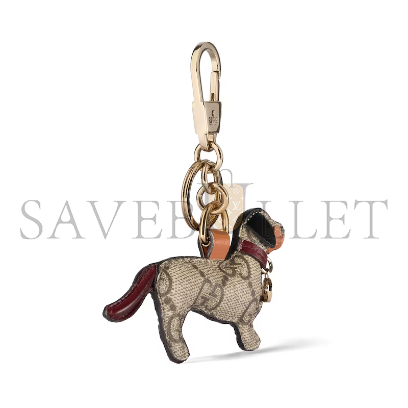 G*u*i dog-shaped bag charm 821812